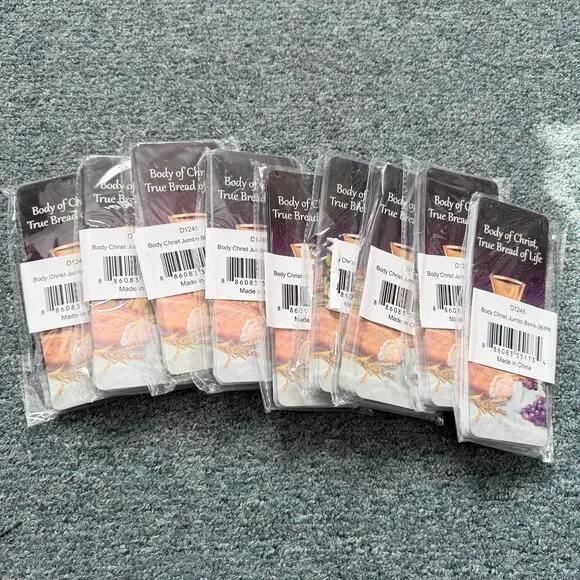Huge Lot of 324 First Holy Communion Body of Christ, John 6:35 Bookmarks - Picture 3 of 3